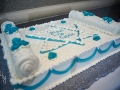 Bat Mitzvah cake, blue icing