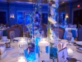 Tall blue stone centerpieces