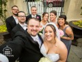 Courtyard Wedding Party Selfie!
