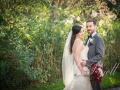 Bride and Groom in the side yard