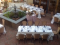 Courtyard set for cigar dinner