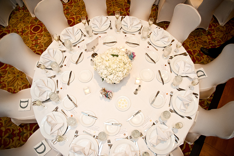 table setting from above